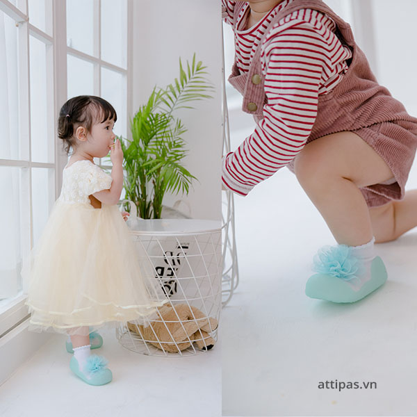 Giầy tập đi Attipas New Corsage - giầy xinh cho bé gái 1 tuổi, giầy xinh cho bé gái 3 tuổi