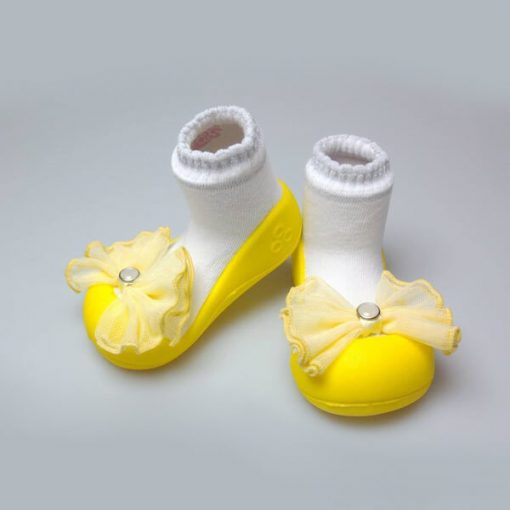 Giầy tập đi Attipas Crystal Yellow AQ03 - giầy xinh cho bé gái - giầy bé gái tập đi