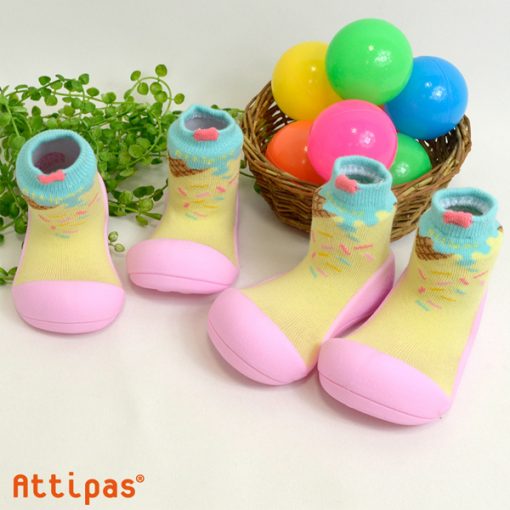 Giầy chức năng tập đi Attipas Ice Cream Pink A18I - giầy xinh cho bé gái - giày tập đi cho bé gái