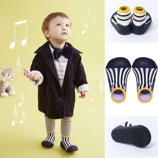 Giầy tập đi Attipas Little Star Black ALS02 - giày cho bé trai 1 tuổi - giầy xinh cho bé trai