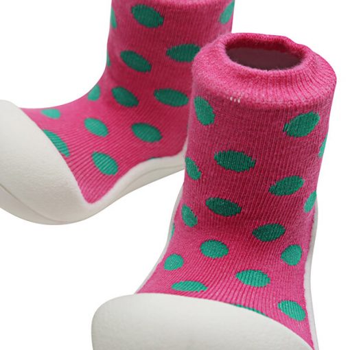 Giầy tập đi Attipas Polka Dot Pink AD03 - Giầy cho bé gái tập đi - giày xinh cho bé gái 1 tuổi