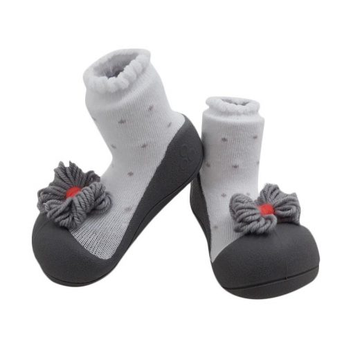 Giầy tập đi Attipas Ribbon Gray A18RG - giầy xinh cho bé gái - giày điệu cho bé gái