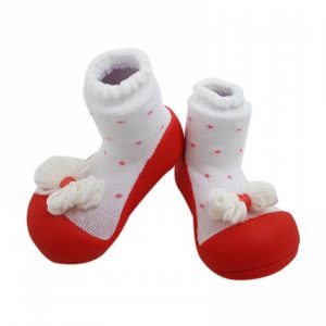 Giầy tập đi Attipas Ribbon Red A18R - giày xinh cho bé gái 2 tuổi - giầy xinh bé gái