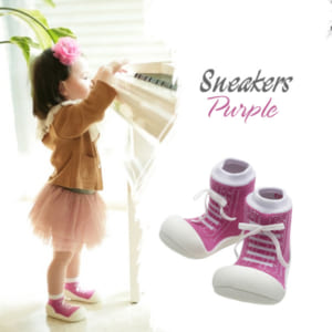 Giầy tập đi attipas sneakers purple as02 - giầy thể thao bé gái - giầy thể thao tập đi cho bé